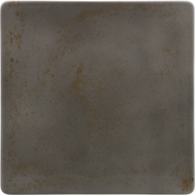 Pottery Unique Darkgrey Teller flach quadratisch coup