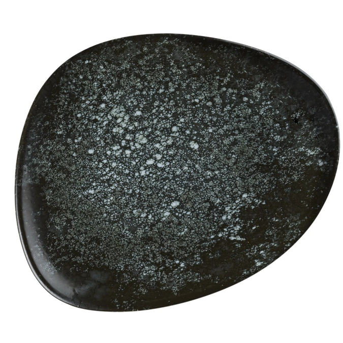 Assiette plate Cosmos Black Vago