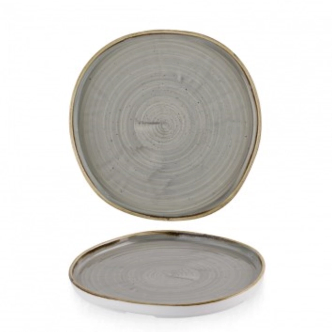 Assiette à paroi organique plate Stonecast