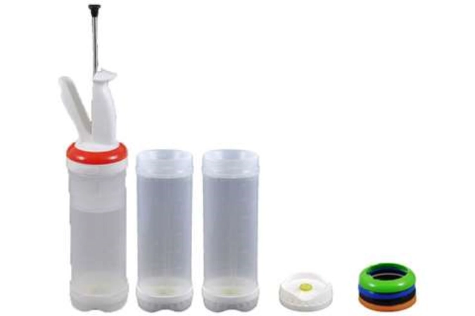 Saucenspender Set 3 Flaschen Dreiloch 1 Pumpe 5 Ring